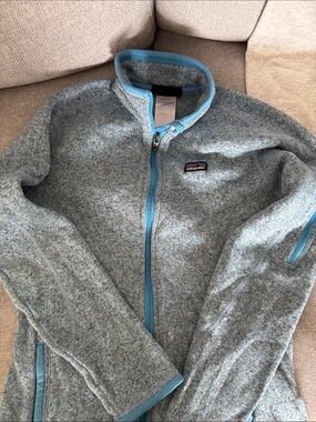 Patagonia Heathered Sky Blue Full-Zip Fleece Jacket